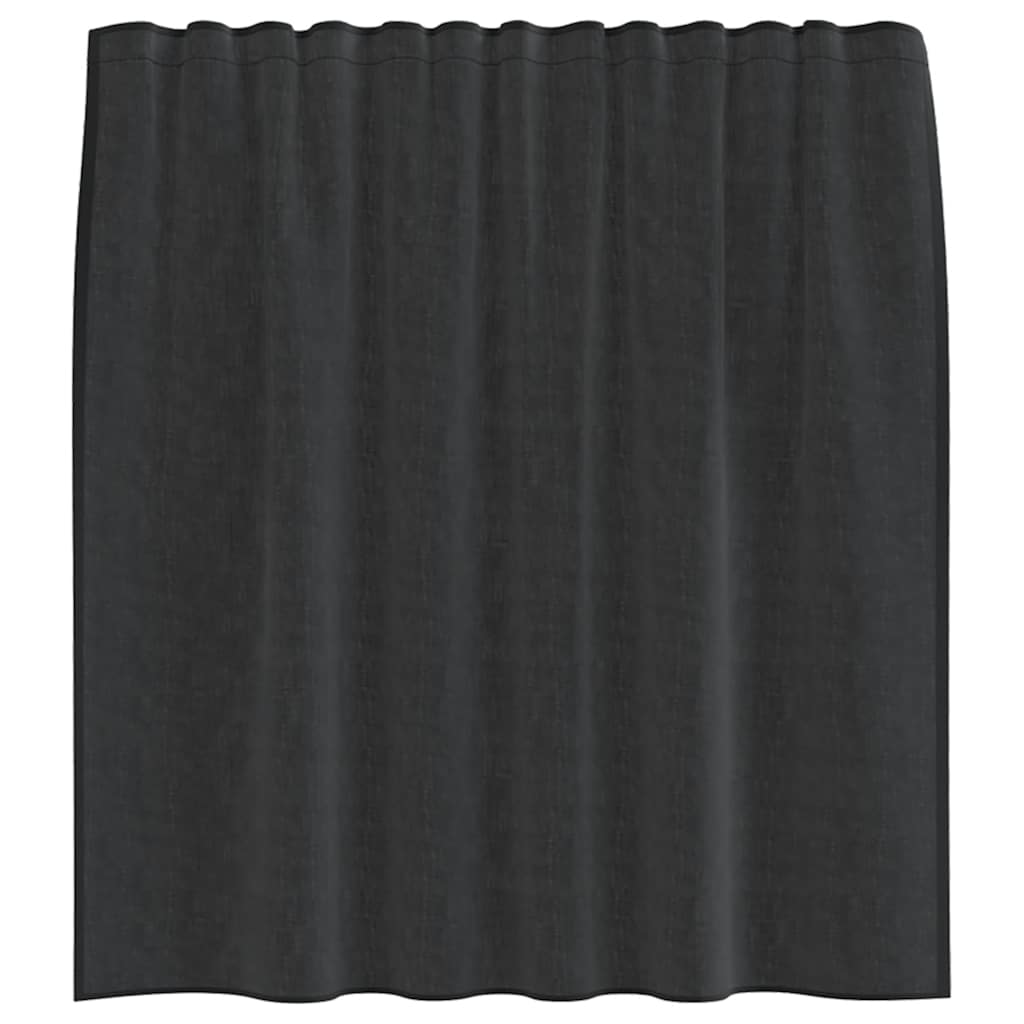 vidaXL Voile Curtains with Rod Pockets 2 pcs Black