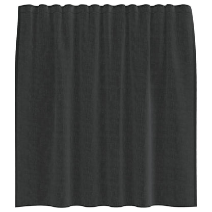 vidaXL Voile Curtains with Rod Pockets 2 pcs Black