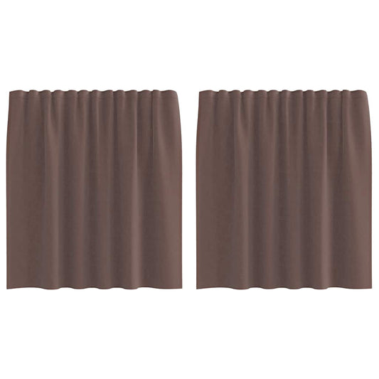vidaXL Voile Curtains with Rod Pockets 2 pcs Brown