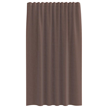 vidaXL Voile Curtains with Rod Pockets 2 pcs Brown