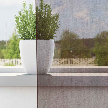 vidaXL Voile Curtains with Rod Pockets 2 pcs Brown