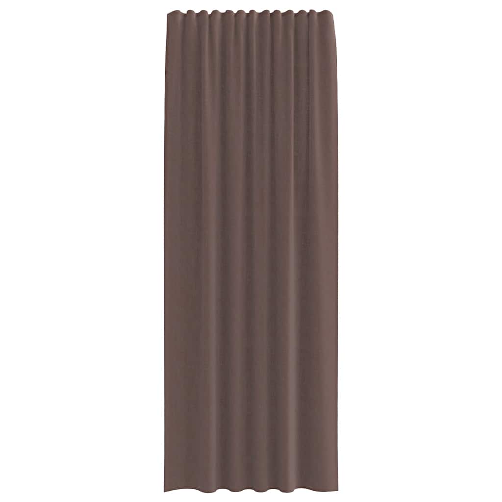 vidaXL Voile Curtains with Rod Pockets 2 pcs Brown
