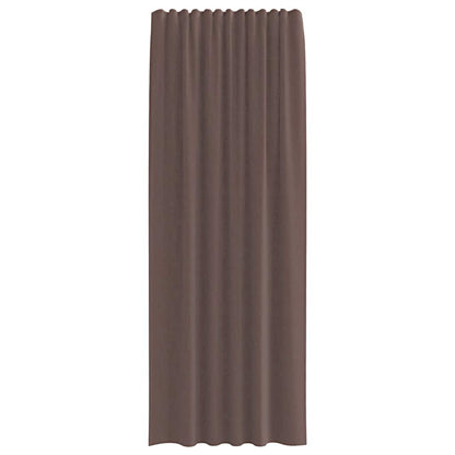 vidaXL Voile Curtains with Rod Pockets 2 pcs Brown