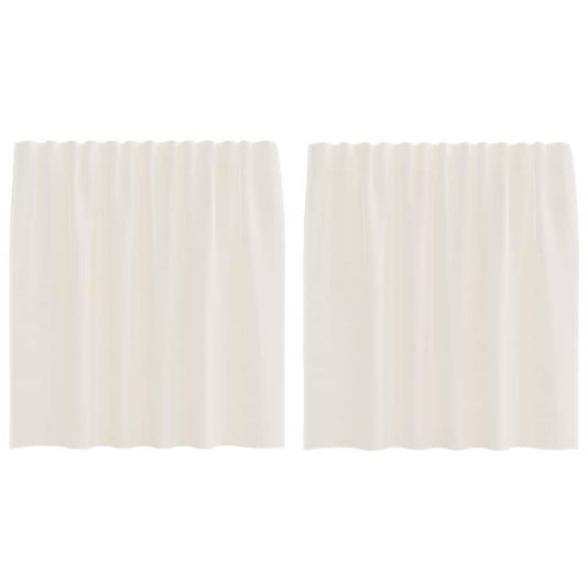 vidaXL Voile Curtains with Rod Pockets 2 pcs Cream
