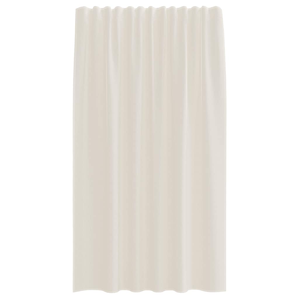 vidaXL Voile Curtains with Rod Pockets 2 pcs Cream