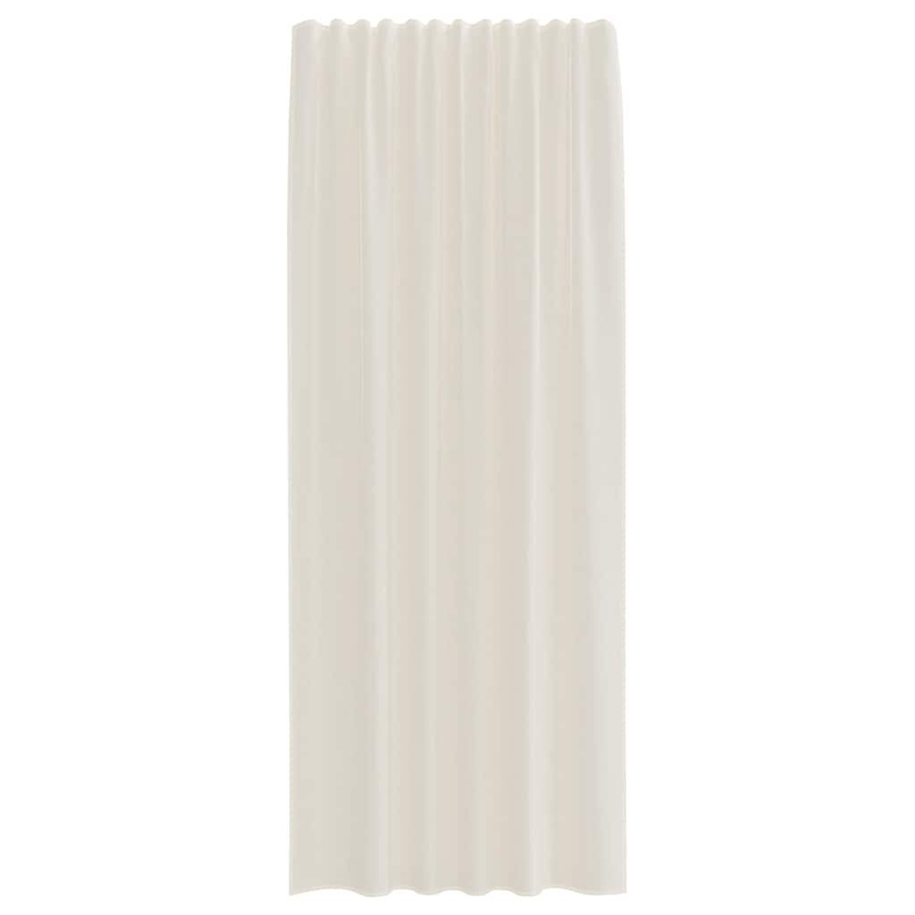 vidaXL Voile Curtains with Rod Pockets 2 pcs Cream