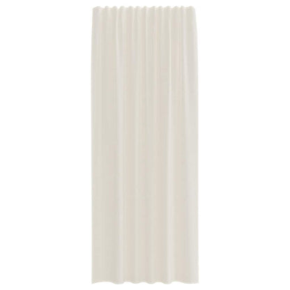 vidaXL Voile Curtains with Rod Pockets 2 pcs Cream
