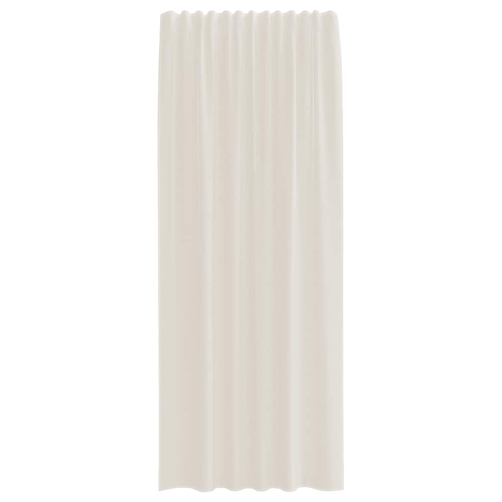 vidaXL Voile Curtains with Rod Pockets 2 pcs Cream