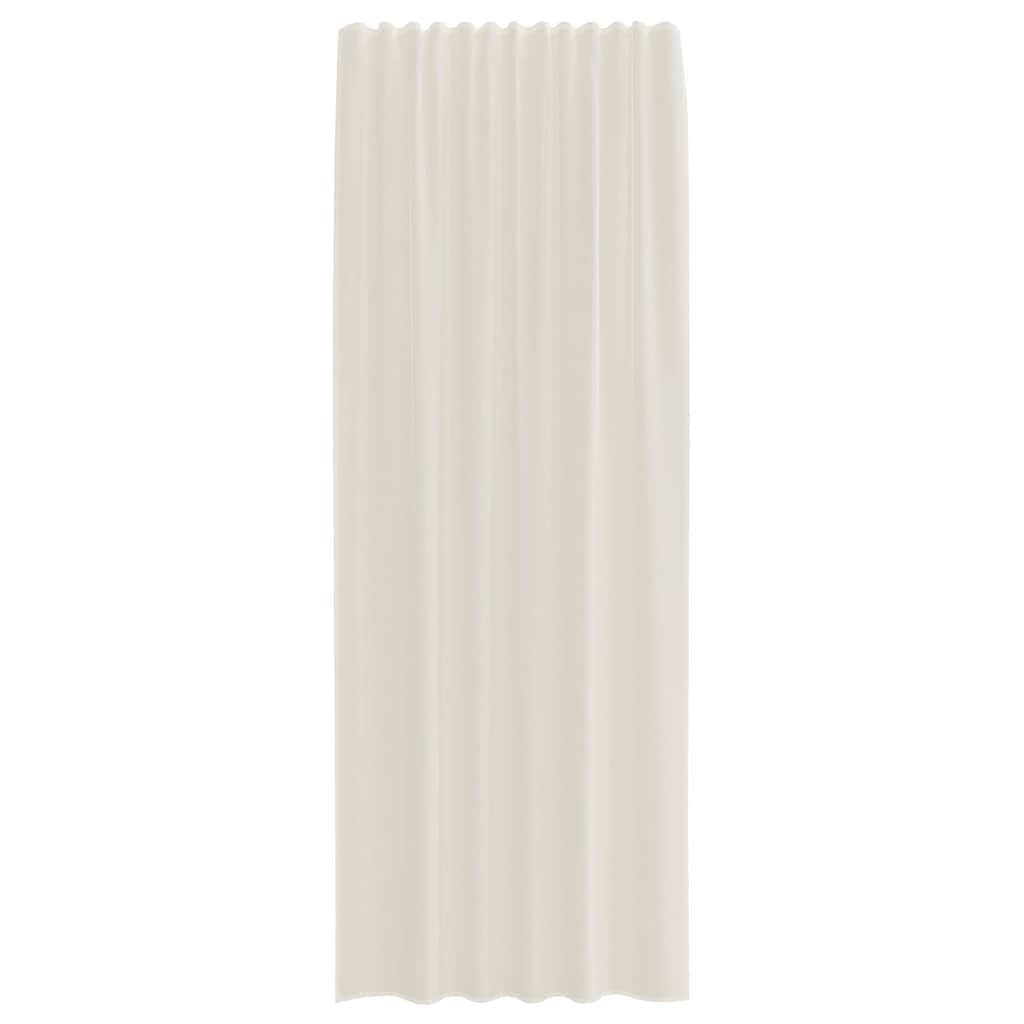 vidaXL Voile Curtains with Rod Pockets 2 pcs Cream