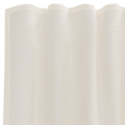 vidaXL Voile Curtains with Rod Pockets 2 pcs Cream