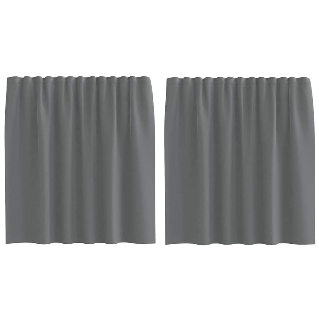 vidaXL Voile Curtains with Rod Pockets 2 pcs Dark Grey