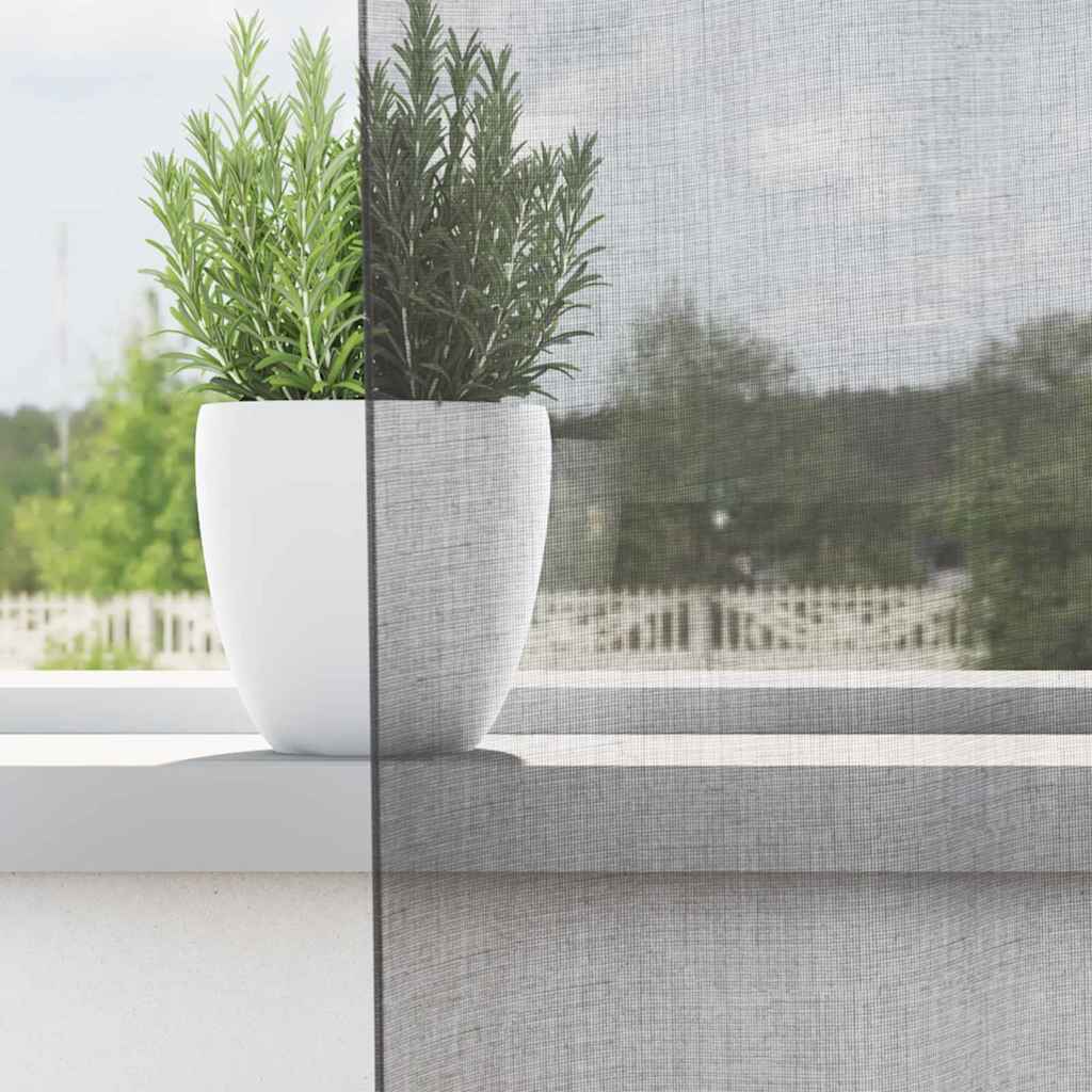 vidaXL Voile Curtains with Rod Pockets 2 pcs Dark Grey
