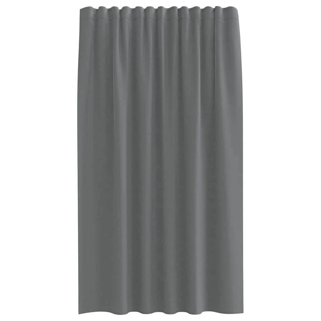vidaXL Voile Curtains with Rod Pockets 2 pcs Dark Grey