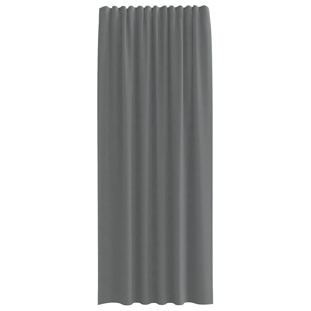 vidaXL Voile Curtains with Rod Pockets 2 pcs Dark Grey