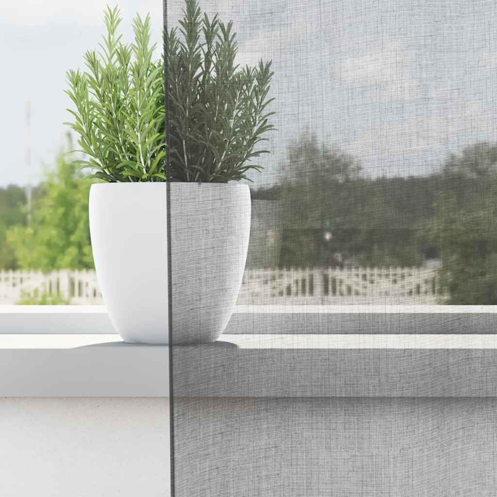 vidaXL Voile Curtains with Rod Pockets 2 pcs Dark Grey