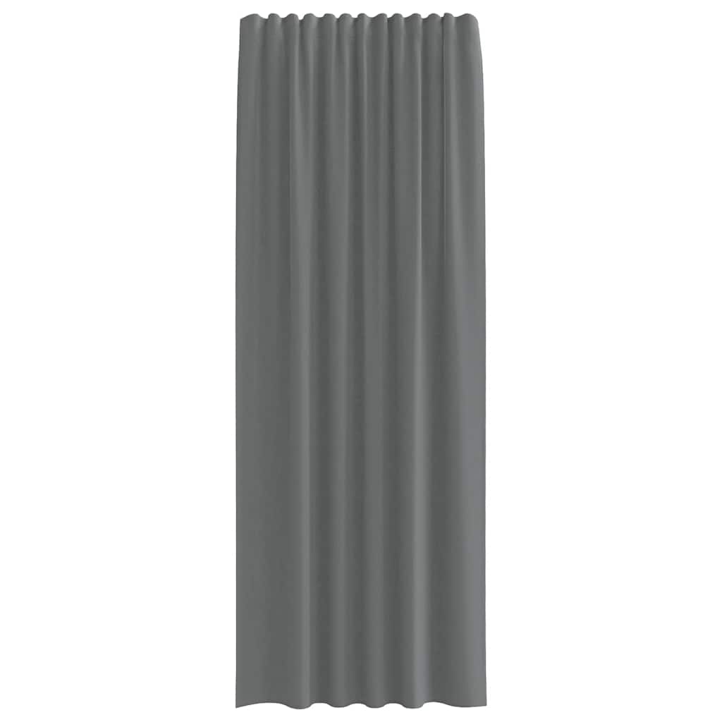 vidaXL Voile Curtains with Rod Pockets 2 pcs Dark Grey