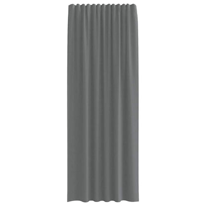 vidaXL Voile Curtains with Rod Pockets 2 pcs Dark Grey