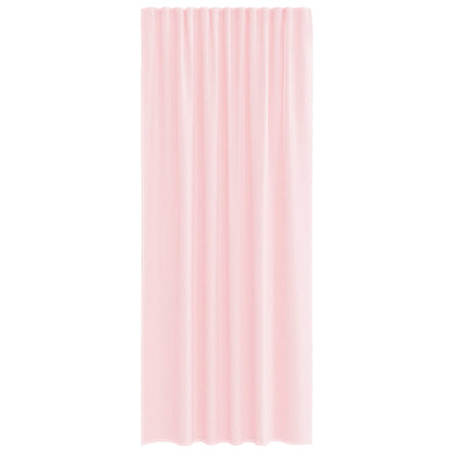vidaXL Voile Curtains with Rod Pockets 2 pcs Light Pink
