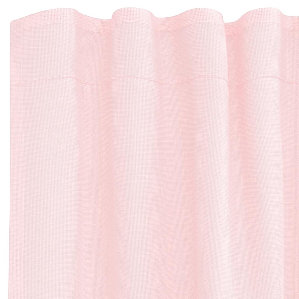 vidaXL Voile Curtains with Rod Pockets 2 pcs Light Pink