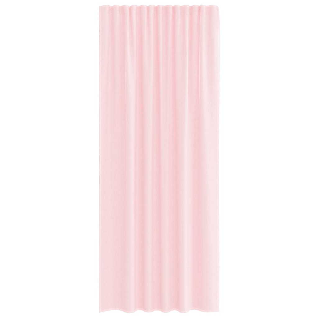 vidaXL Voile Curtains with Rod Pockets 2 pcs Light Pink