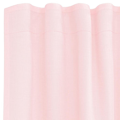 vidaXL Voile Curtains with Rod Pockets 2 pcs Light Pink