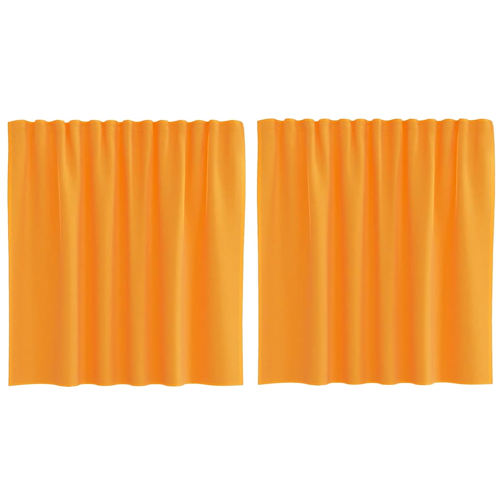 vidaXL Voile Curtains with Rod Pockets 2 pcs Orange