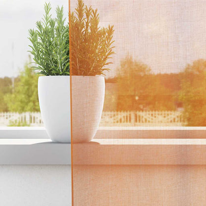 vidaXL Voile Curtains with Rod Pockets 2 pcs Orange