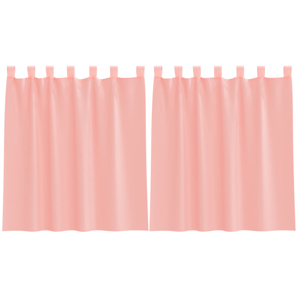 vidaXL Voile Curtains with Rod Pockets 2 pcs Pink