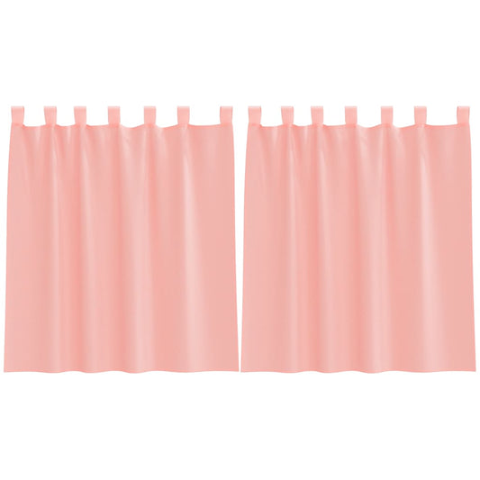 vidaXL Voile Curtains with Rod Pockets 2 pcs Pink