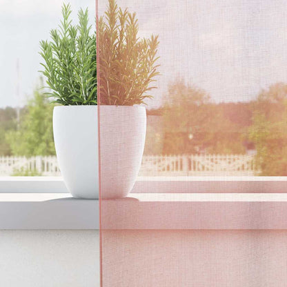 vidaXL Voile Curtains with Rod Pockets 2 pcs Pink