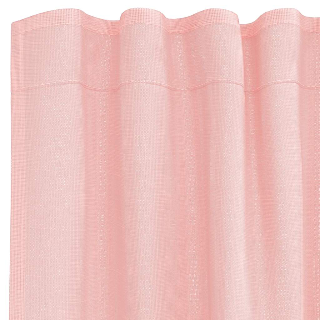 vidaXL Voile Curtains with Rod Pockets 2 pcs Pink