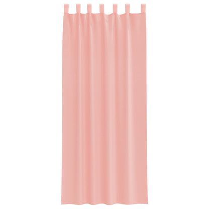 vidaXL Voile Curtains with Rod Pockets 2 pcs Pink