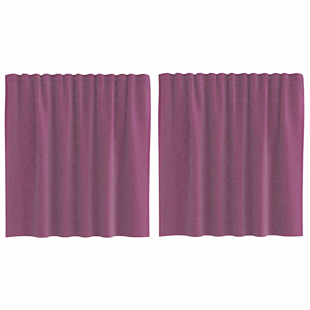 vidaXL Voile Curtains with Rod Pockets 2 pcs Purple