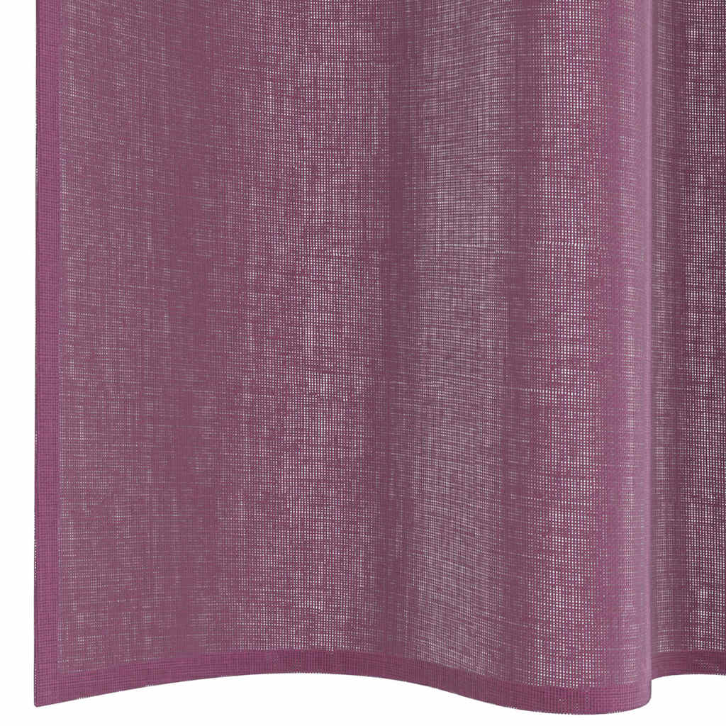 vidaXL Voile Curtains with Rod Pockets 2 pcs Purple