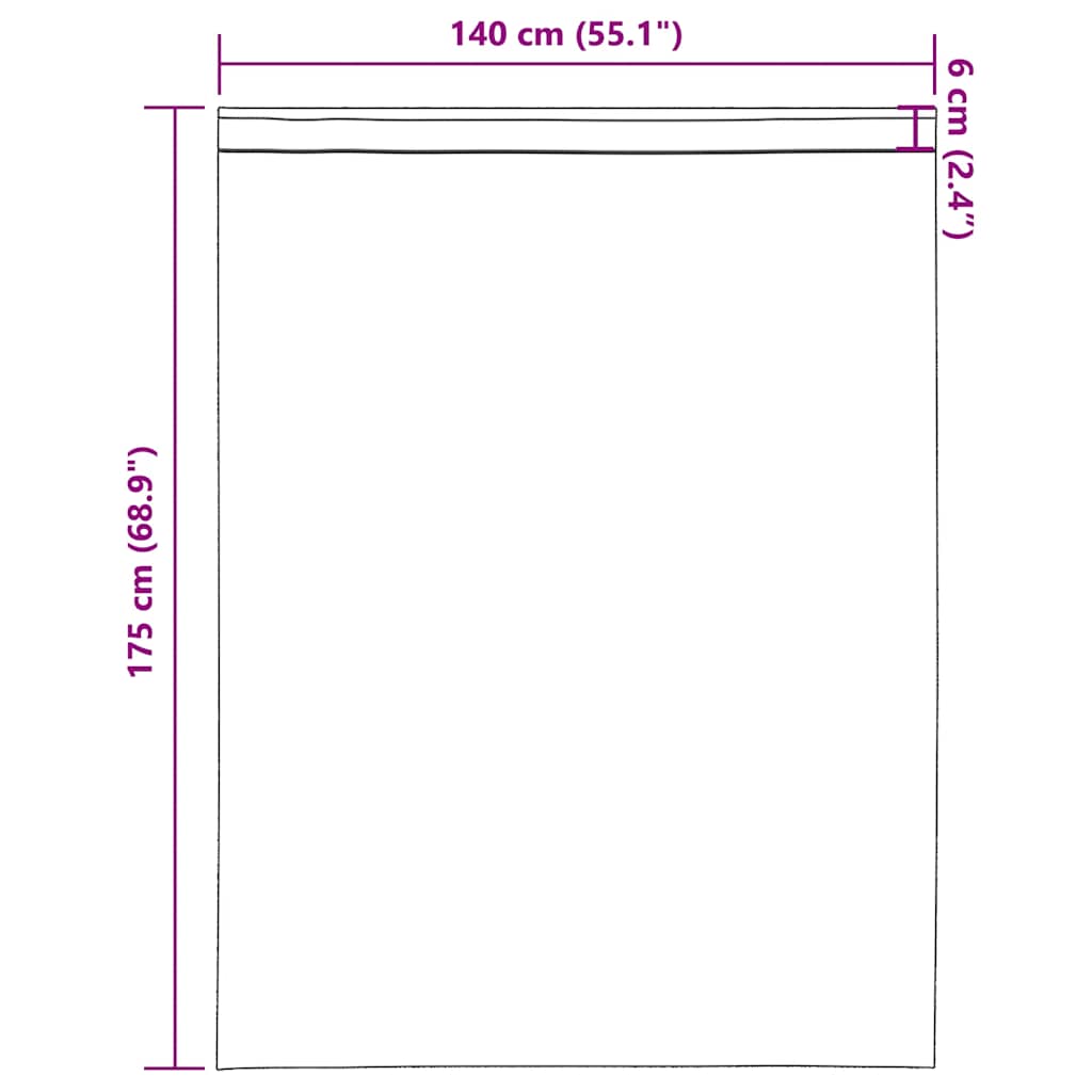 vidaXL Voile Curtains with Rod Pockets 2 pcs Purple
