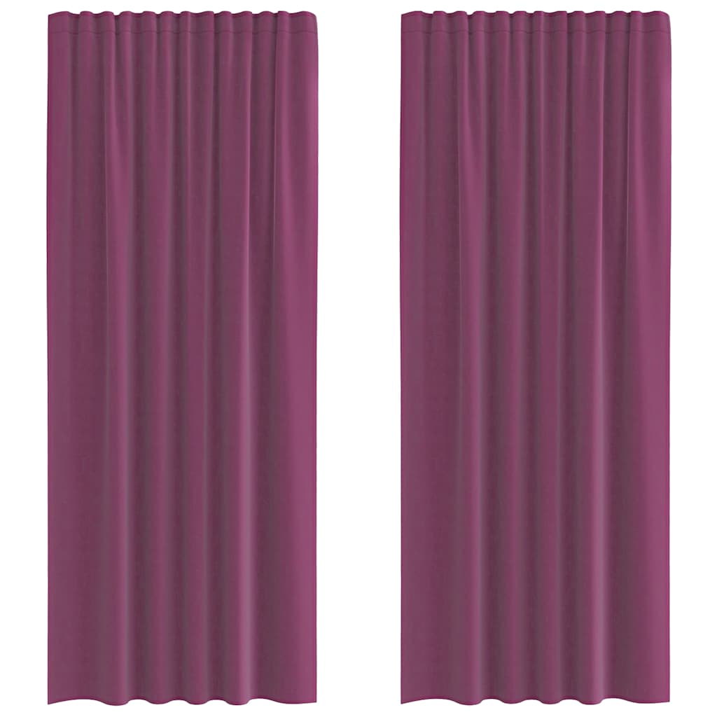 vidaXL Voile Curtains with Rod Pockets 2 pcs Purple