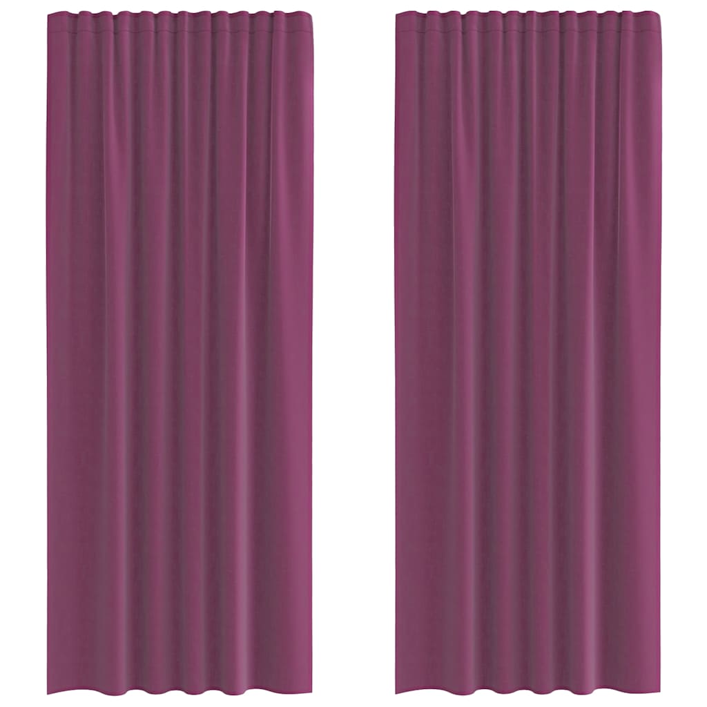 vidaXL Voile Curtains with Rod Pockets 2 pcs Purple