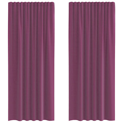 vidaXL Voile Curtains with Rod Pockets 2 pcs Purple