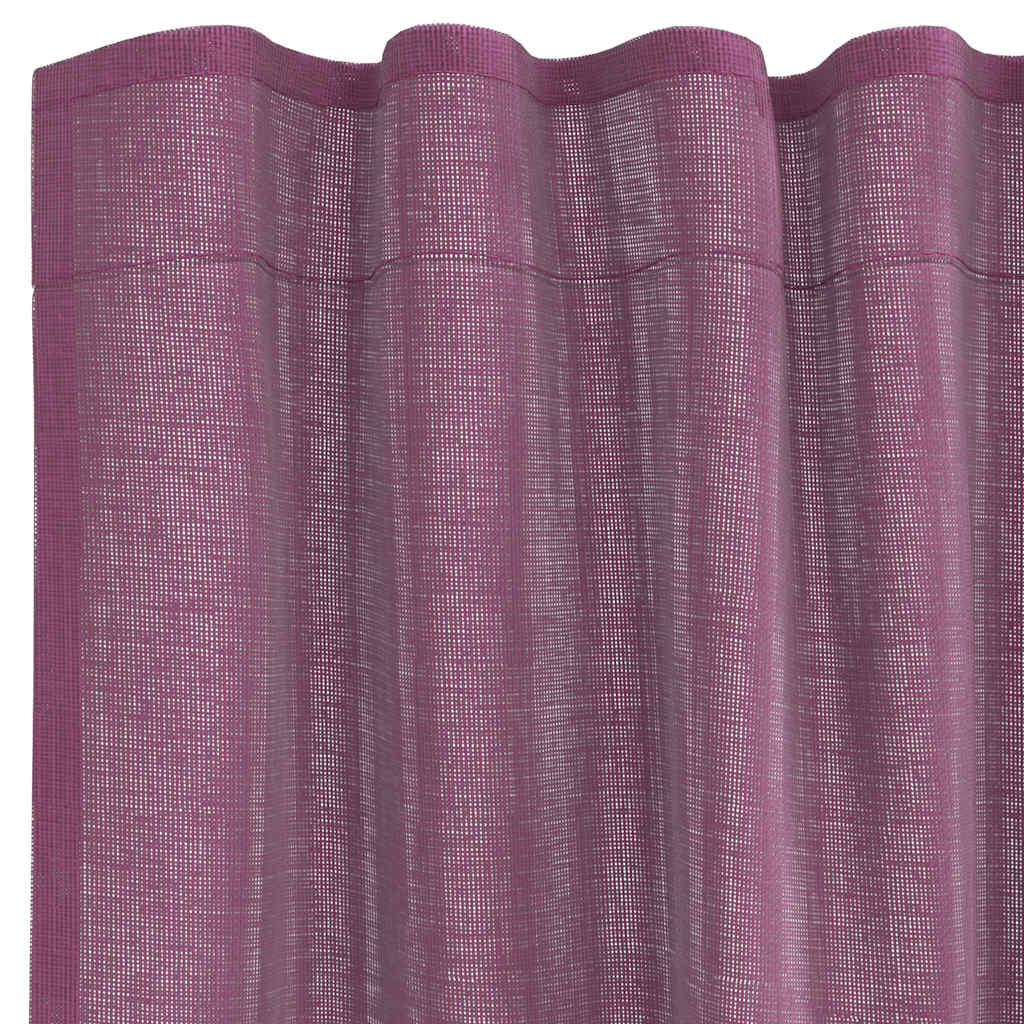 vidaXL Voile Curtains with Rod Pockets 2 pcs Purple