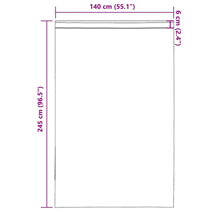 vidaXL Voile Curtains with Rod Pockets 2 pcs Purple