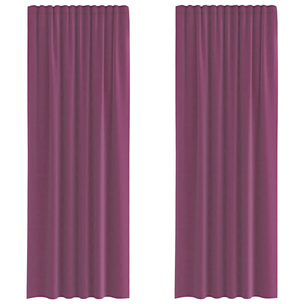 vidaXL Voile Curtains with Rod Pockets 2 pcs Purple