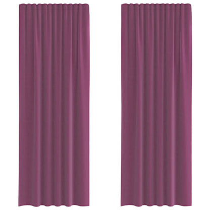 vidaXL Voile Curtains with Rod Pockets 2 pcs Purple