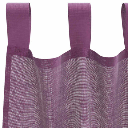 vidaXL Voile Curtains with Rod Pockets 2 pcs Purple