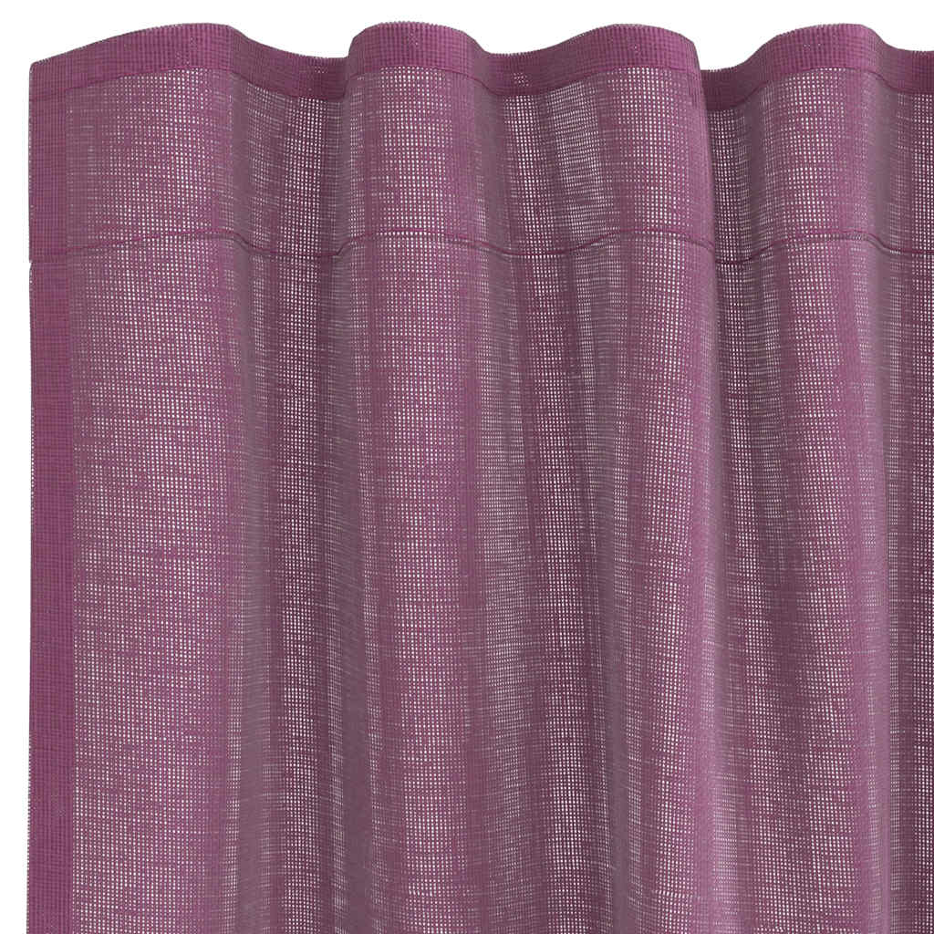 vidaXL Voile Curtains with Rod Pockets 2 pcs Purple