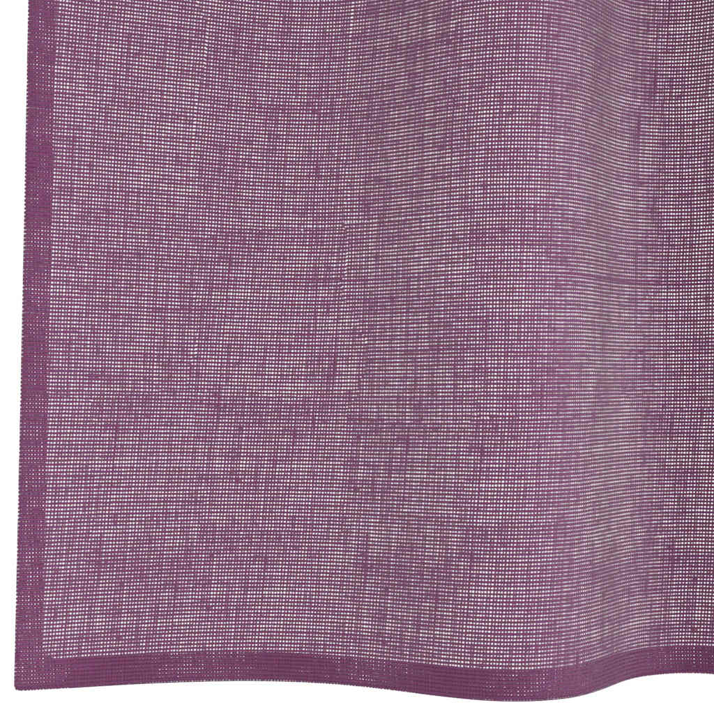 vidaXL Voile Curtains with Rod Pockets 2 pcs Purple