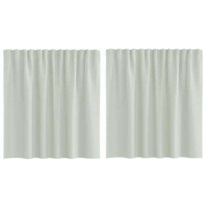 vidaXL Voile Curtains with Rod Pockets 2 pcs Light Grey