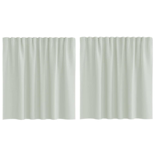 vidaXL Voile Curtains with Rod Pockets 2 pcs Light Grey