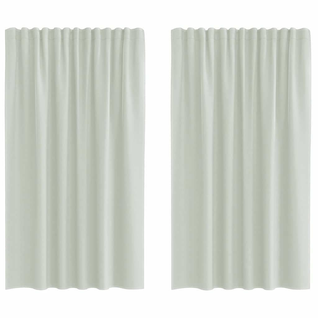 vidaXL Voile Curtains with Rod Pockets 2 pcs Light Grey