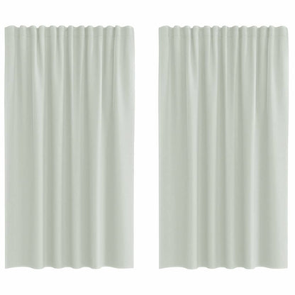 vidaXL Voile Curtains with Rod Pockets 2 pcs Light Grey