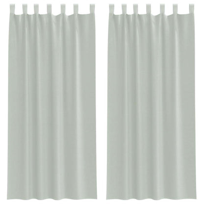 vidaXL Voile Curtains with Rod Pockets 2 pcs Light Grey
